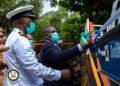 His Excellency President Dr Julius Maada Bio has commissioned fourinshore patrol craft at the White Man’s Bay Navy Headquarters in Freetown.