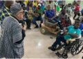 Adonis Abboud donates wheelchairs to the ￼physically challenged in Kenema