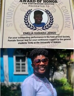 WOMEN’S PREMIER LEAGUE BOARD EMELIA KAMARA-JENGO AWARDED
