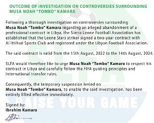 SLFA On Musa Tombo