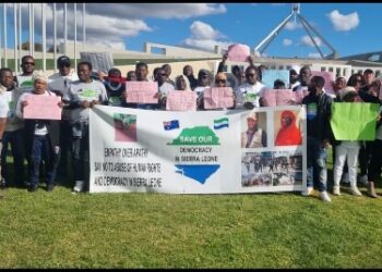 Sierra Leoneans in Australia Protests Against Bio led-SLPP Government