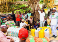 Ambassador Omrie Golley comforts Pujehun Fire Victims with Household and Food Supplies