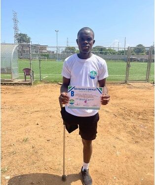Overcoming the Odds Sierra Leonean Amputee Footballer Earns Coaching License