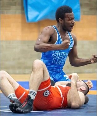 Promising Sierra Leonean Wrestler Gabriel McDuffie Shines at English Senior Open, Earns Fifth-Place Finish