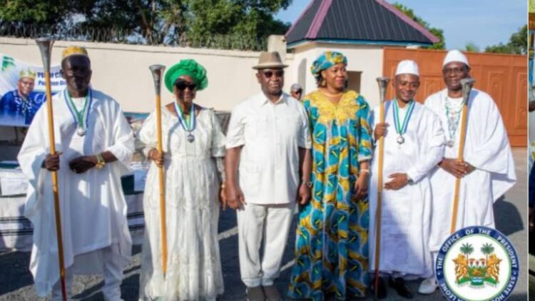President Bio Coronates 4 Paramount Chiefs