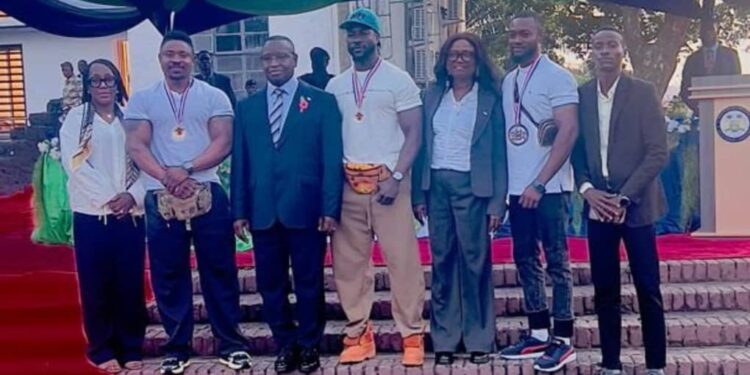 President Bio Receives IFBB Mr. Universe Nigeria Gold Medal