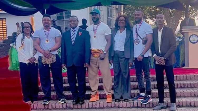 President Bio Receives IFBB Mr. Universe Nigeria Gold Medal