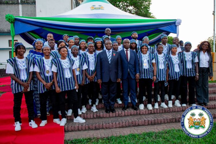 Sierra Leone’s President Julius Maada Bio Celebrates Sporting Heroes, Launches “Football for Schools” Project