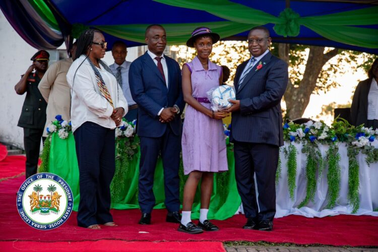 Sierra Leone’s President Julius Maada Bio Celebrates Sporting Heroes, Launches “Football for Schools” Project