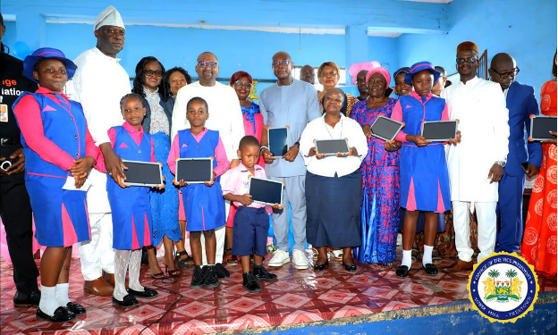 VP Donates Digital School Kits, Inspires Pupils at Modern Elementary and St. Joseph Schools