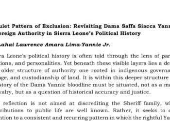 Dama Saffa Siacca Yannie’s Sovereign Authority Sierra Leone’s Political History