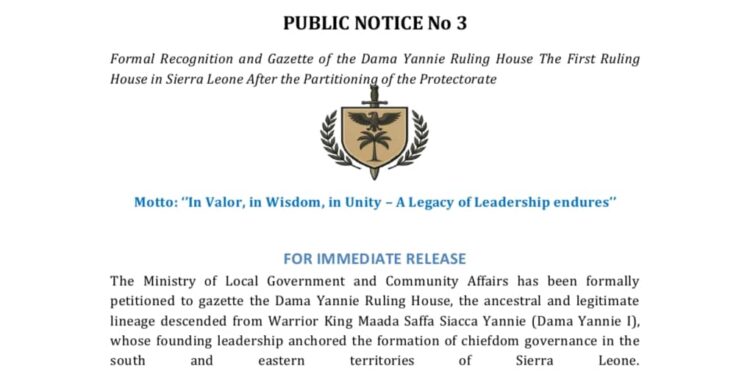 Government begins process to gazette Dama Yannie Ruling House