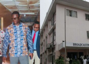 After Fire Disaster…Dr. Ibrahim Bangura Visits SLBC, Donates $5,000 and Laptops