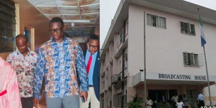 After Fire Disaster…Dr. Ibrahim Bangura Visits SLBC, Donates $5,000 and Laptops