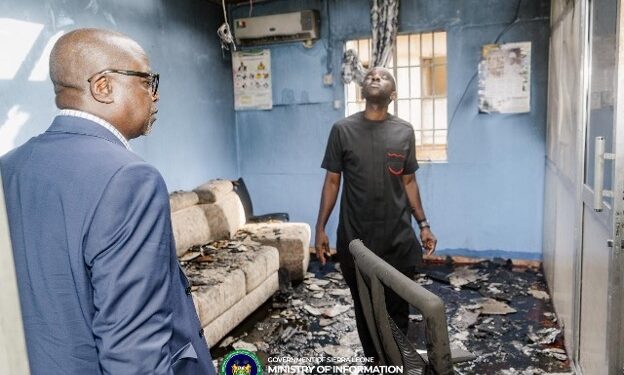 Fire Incident at SLBC Headquarters…MoICE Minister Conducts On-Site Assessment